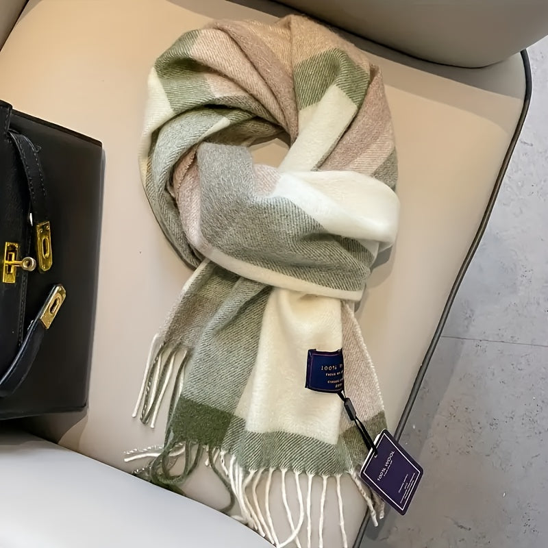 British Classic Australian Scarf - Vintage Striped Unisex Winter Warm Scarf