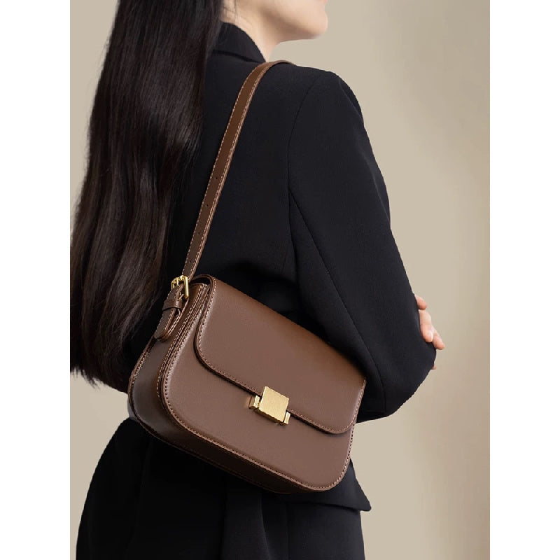 Leder Schultertasche Klassik | Avalynart